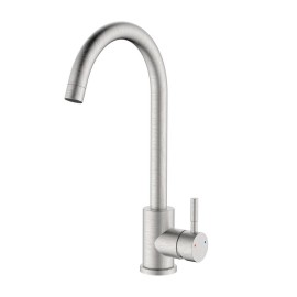 Miscelatore lavello bocca alta girevole acciaio spazzolato con risparmio acqua - serie Colorado Idrobric IC04.1132.01