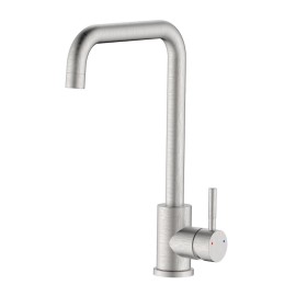 Miscelatore lavello bocca alta quadra girevole acciaio spazzolato - serie California Idrobric IC04.2133.01