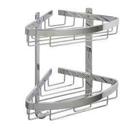 Mensola doccia ad angolo con due ripiani cromata - serie Trend Aquasanit IC06.0003.31