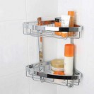 Mensola doccia ad angolo con due ripiani cromata - serie Trend Aquasanit IC06.0003.31