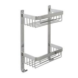 Mensola doccia frontale con due ripiani cromata - serie Trend Aquasanit IC06.0004.43