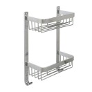 Mensola doccia frontale con due ripiani cromata - serie Trend Aquasanit IC06.0004.43