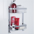 Mensola doccia frontale con due ripiani cromata - serie Trend Aquasanit IC06.0004.43