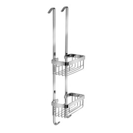 Mensola doccia agganciabile con due ripiani cromata - serie Trend Aquasanit IC06.0005.01