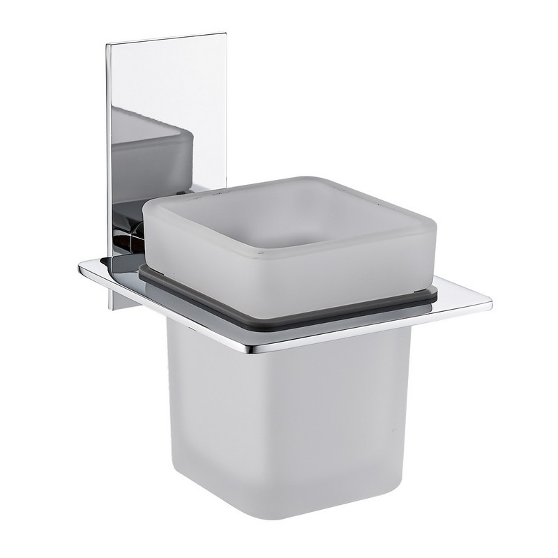 Porta bicchiere in vetro satinato - serie Level Aquasanit IC06.0022.35