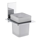 Porta bicchiere in vetro satinato - serie Level Aquasanit IC06.0022.35