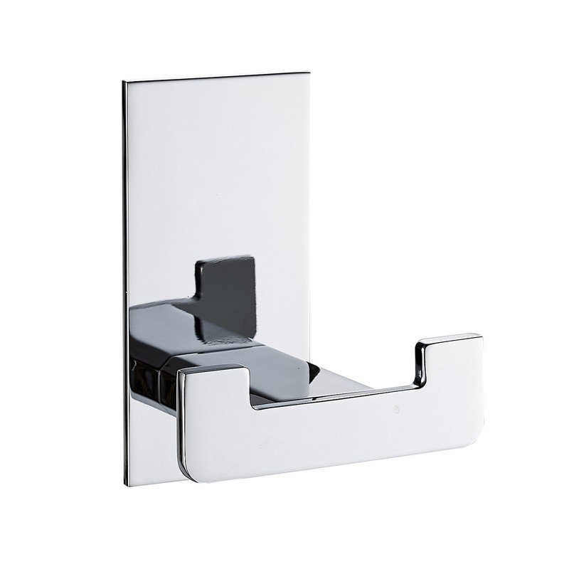 Porta abito due posti cromo - serie Level Aquasanit IC06.0027.01 Porta abito due posti cromo - serie Level Aquasanit IC06.0027.01