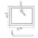 Piatto doccia acrilico oceano 70 x 90 x 5 ordinabile online