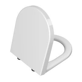 Sedile soft close bianco con cerniere in metallo