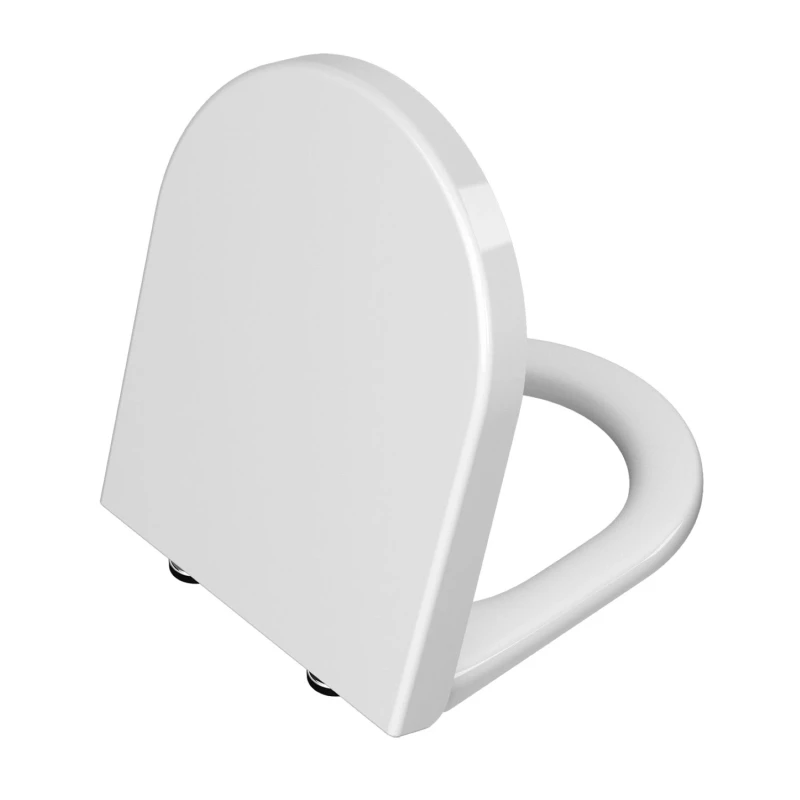 Sedile soft close bianco con cerniere in metallo