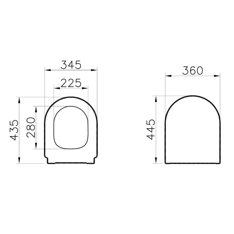 Sedile soft close bianco con cerniere in metallo