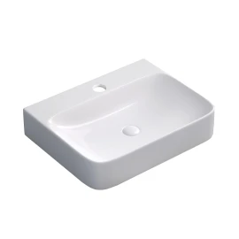 Lavabo d'appoggio bianco in ceramica da 60x47 cm - Serie Nordic