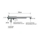 Braccio doccia minimal in ottone cromato 30 disponibile online