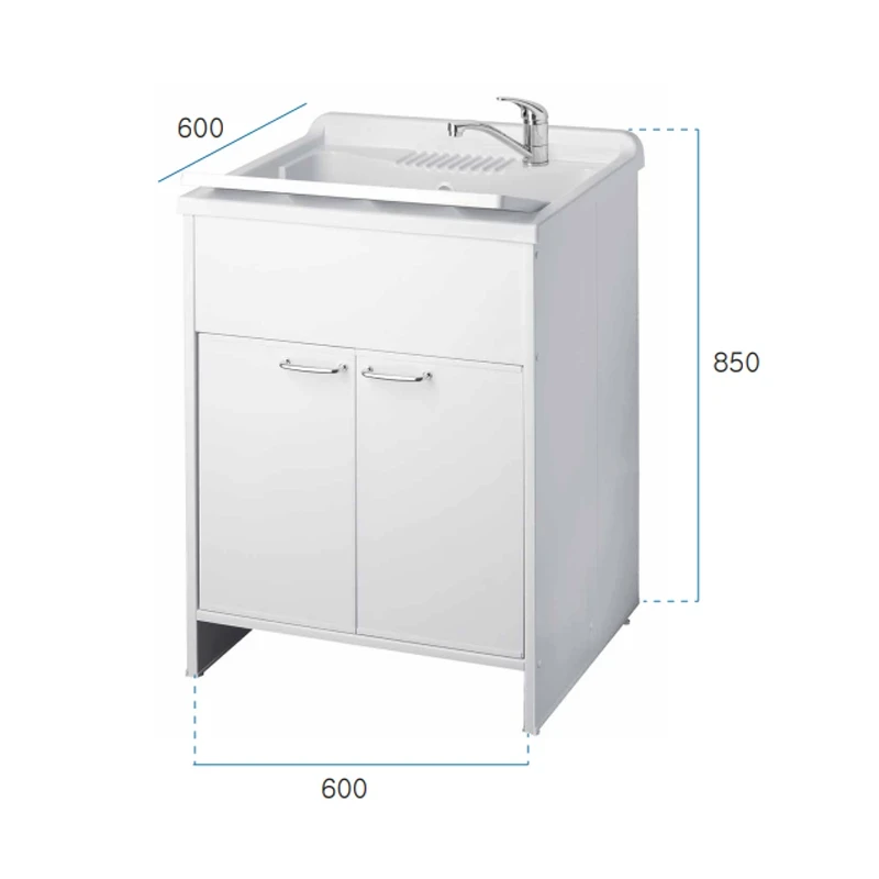 Lavatoio in resina kit montaggio 60 x 60 disponibile online