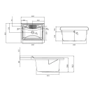Lavatoio in resina kit montaggio 60 x 60 disponibile online