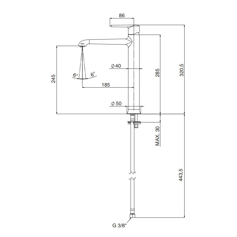 Miscelatore monocomando lavabo alto senza in vendita online