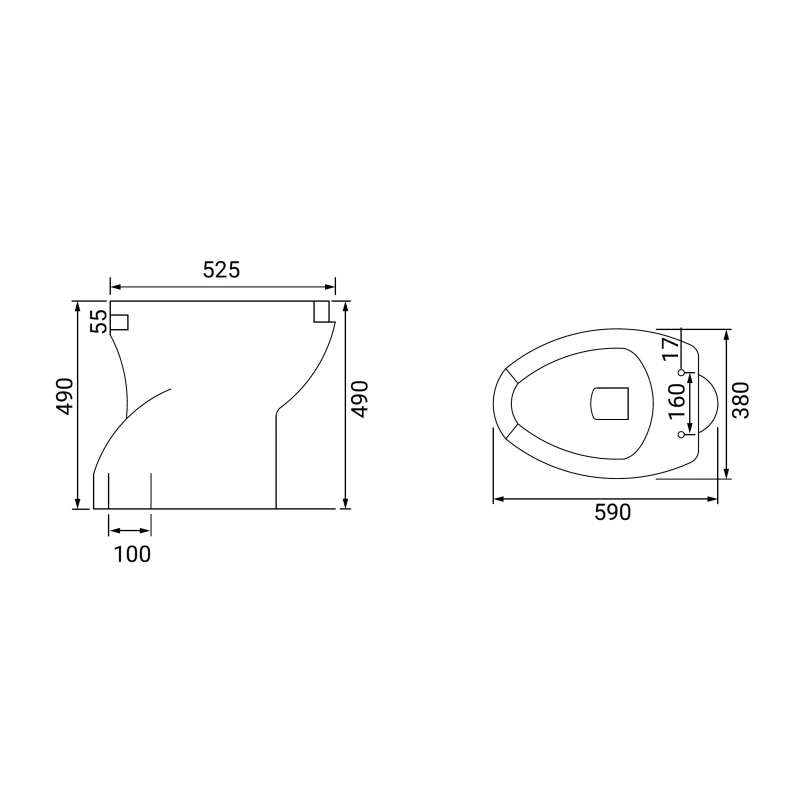 Vaso ergonomico apertura frontale 58x38 disponibile online