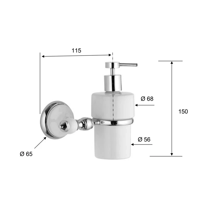 Dispenser in ceramica bianco epoca ordinabile online