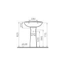 Lavabo da 60 cm colonna in ceramica Serie disponibile online