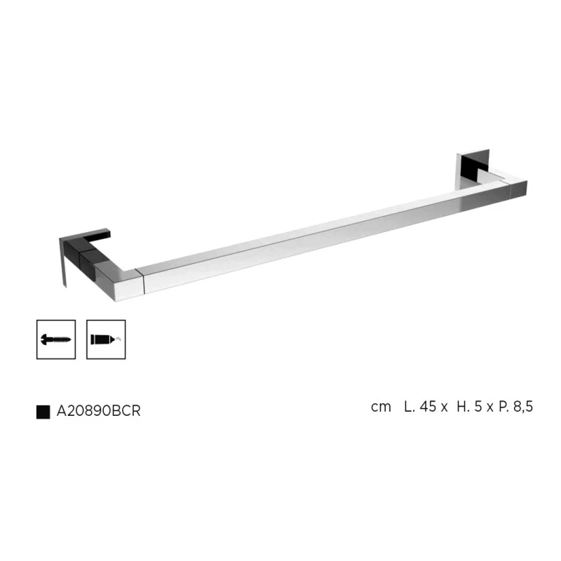 Porta salviette da 45 cm cromato frame disponibile online