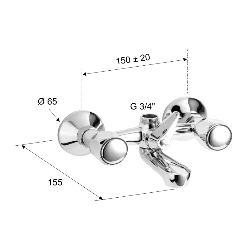 Rubinetto vasca deviatore 1000 2000 disponibile online
