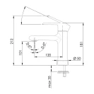 Rubinetto lavabo vanity Remer senza foro disponibile online