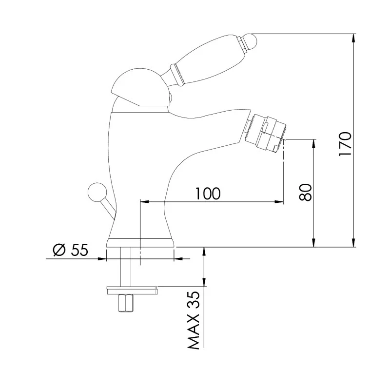 Rubinetto bidet liberty scarico cromato disponibile online