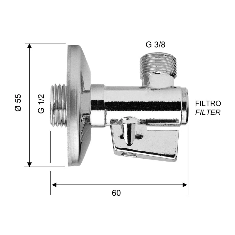 Rubinetto sottolavabo filtro 12x38 disponibile online
