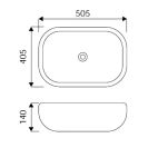 Lavabo dappoggio marrone in ceramica da 50 5 x solo online