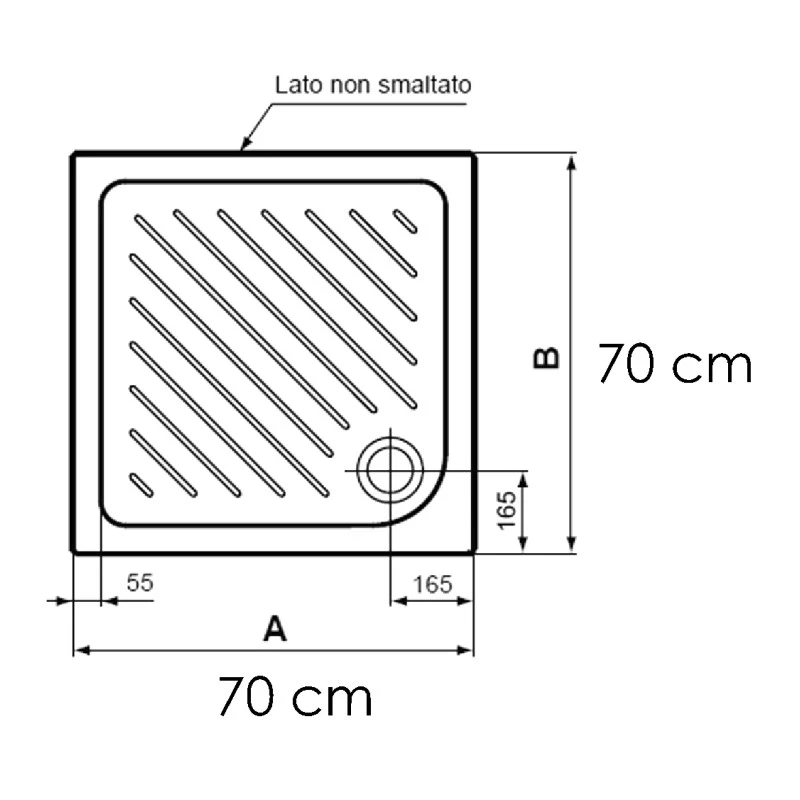 Piatto doccia 70x70 quadrato gemma 2 solo online