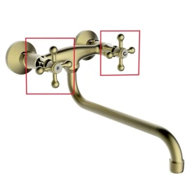 Kit ricambi per Gruppo lavello attacco parete serie Etoile vecchio ottone (J46301)