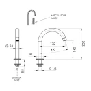 Miscelatore lavabo due fori moderno Fusion disponibile online