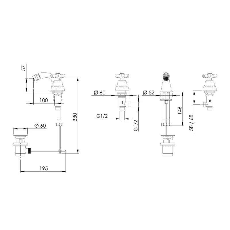 Batteria bidet scarico Liberty disponibile online