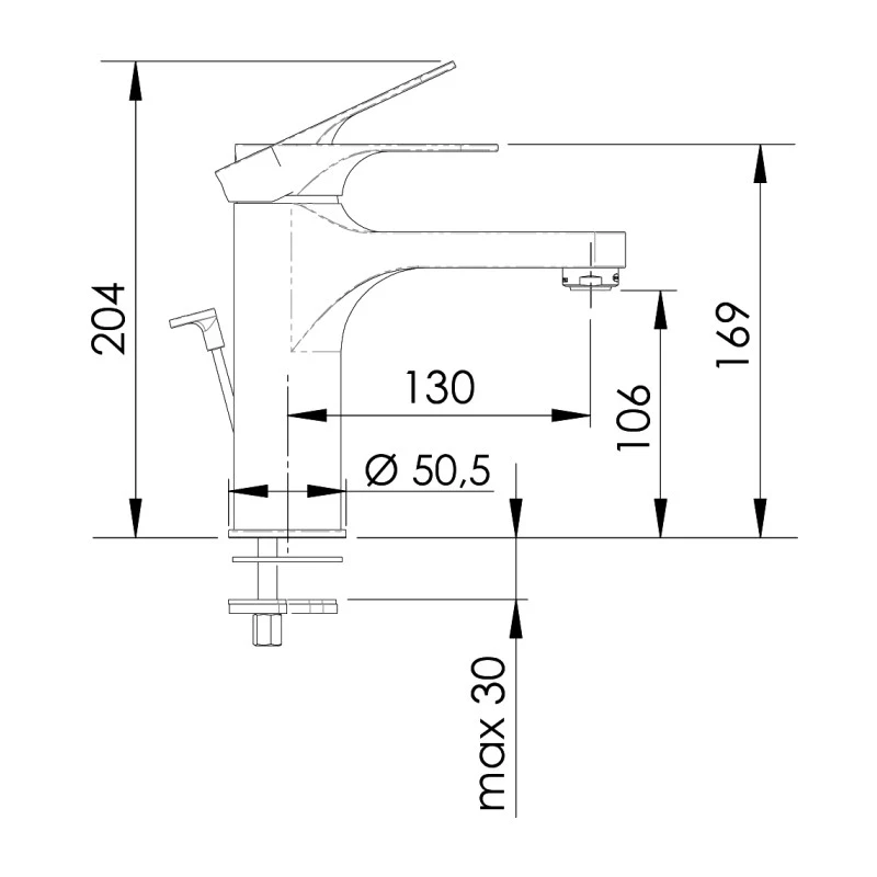 Rubinetto alto lavabo dotato tecnologia solo online