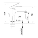Rubinetto alto lavabo dotato tecnologia solo online