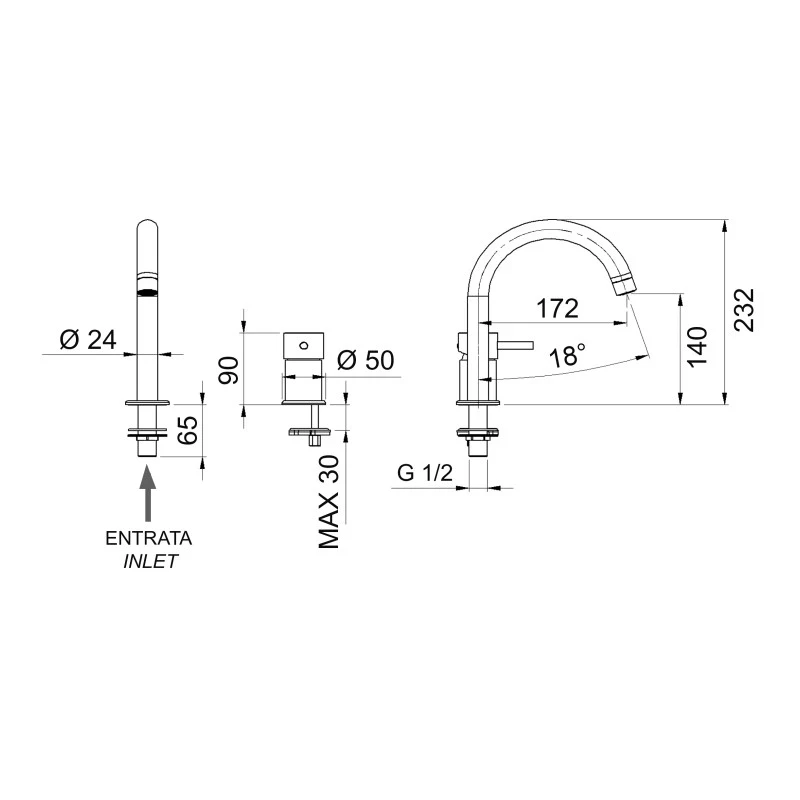 Miscelatore lavabo due fori cromato Serie in vendita online