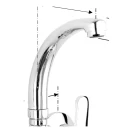 Canna di ricambio per rubinetto lavello a muro con bocca modello corto - serie 35