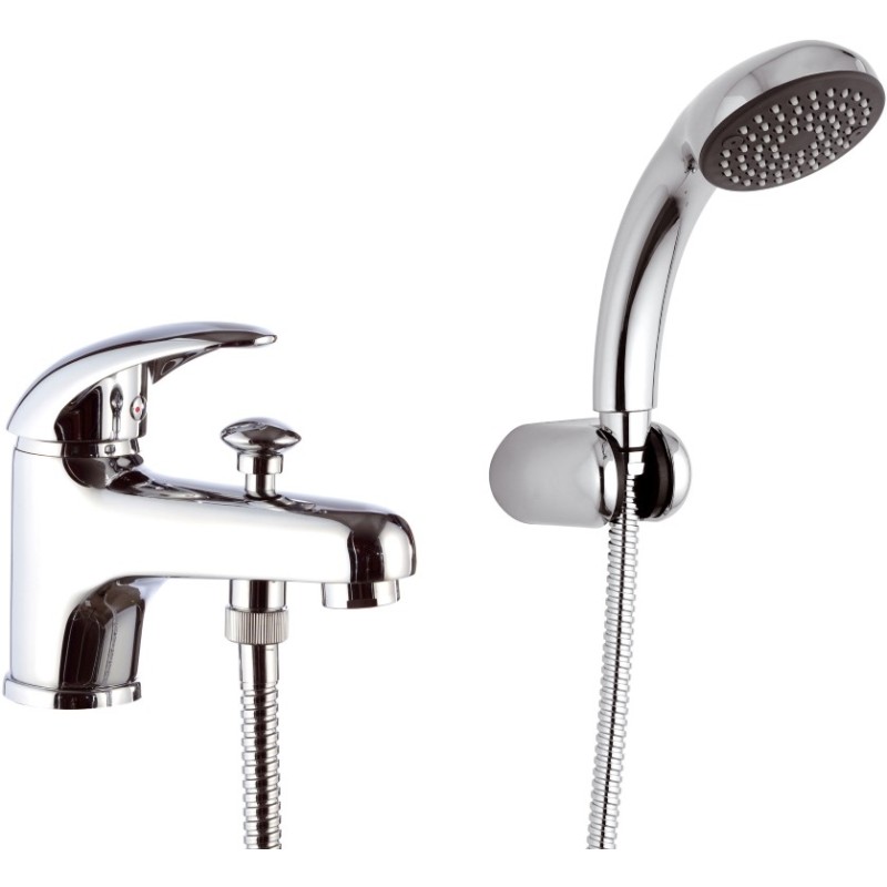 Rubinetto lavabo/vasca con deviatore integrato e kit doccia - serie ten Remer T03 Rubinetto lavabo/vasca con deviatore integrato e kit doccia - serie ten Remer T03