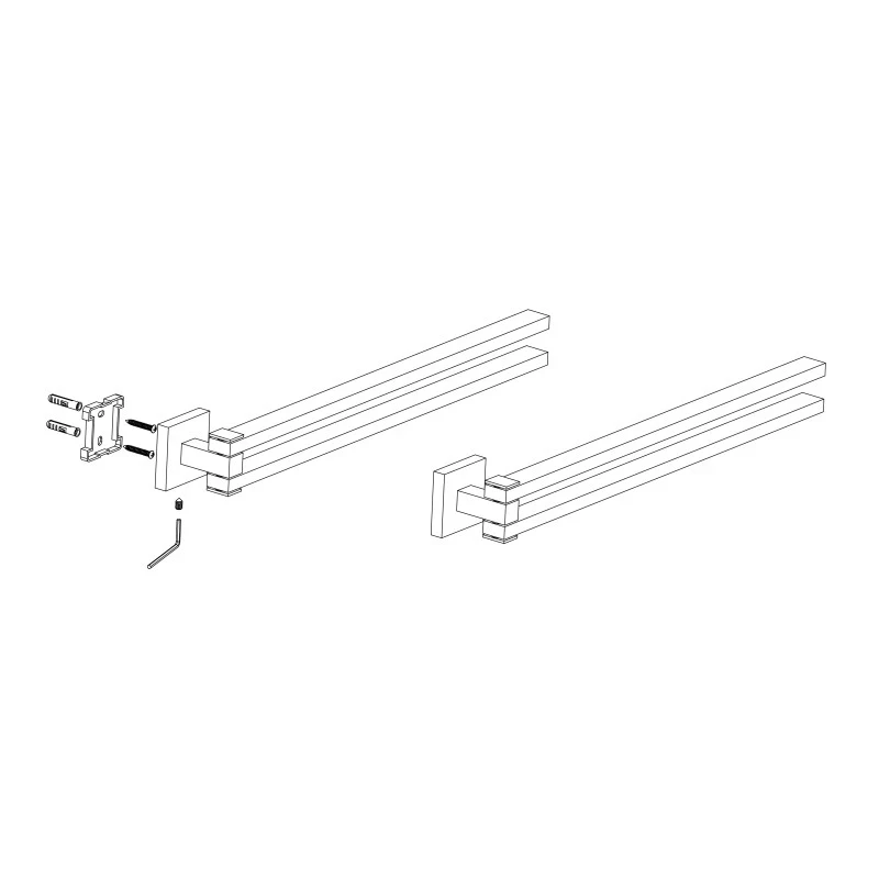 Porta salviette snodo cromato frame in vendita online