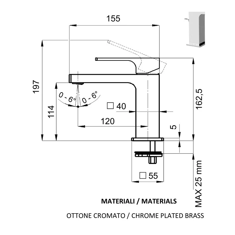 Miscelatore lavabo Absolute disponibile online