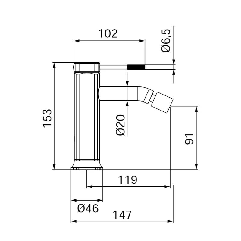 Miscelatore bidet cromato Serie Riviera disponibile online