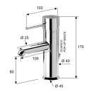 Miscelatore lavabo dotato scarico suvi disponibile online