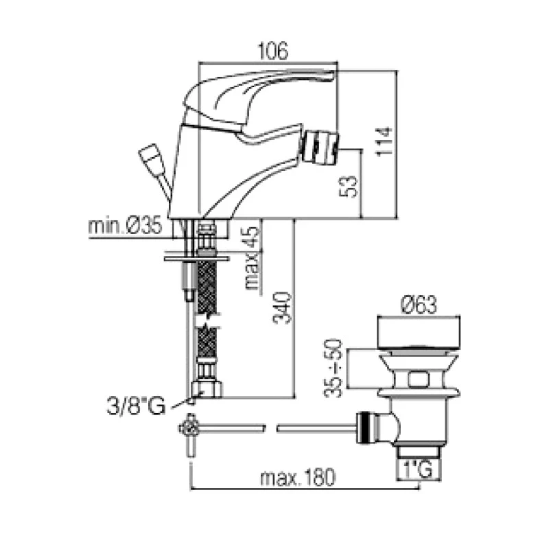 Miscelatore bidet nettuno due paffoni solo online