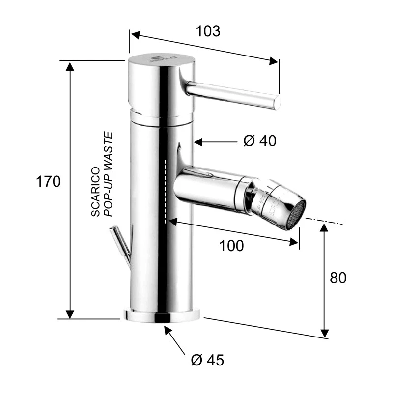 Rubinetto suvi bidet dotato scarico top prezzi online