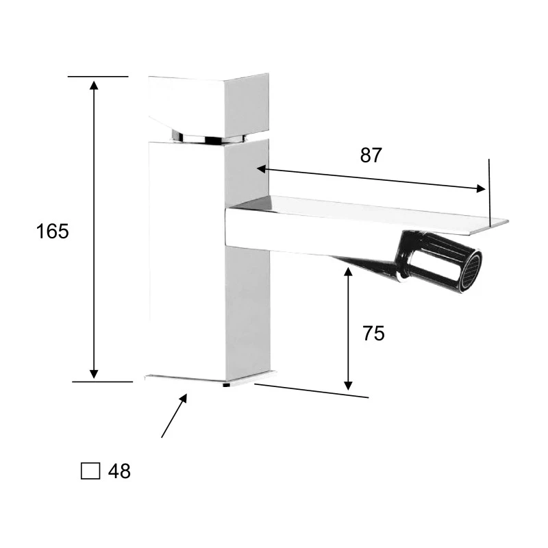 Miscelatore cube waterfall bidet dotato disponibile online