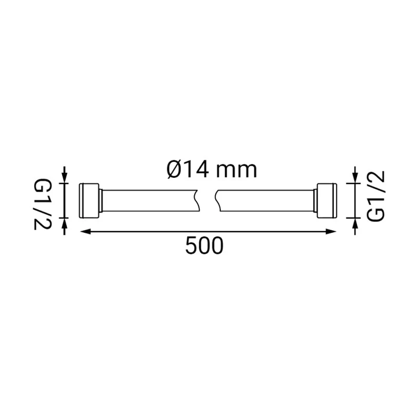 Flessibile nero da 50 cm in pvc rinforzato ordinabile online