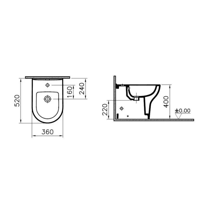 Bidet pavimento filo muro in ceramica top prezzi online