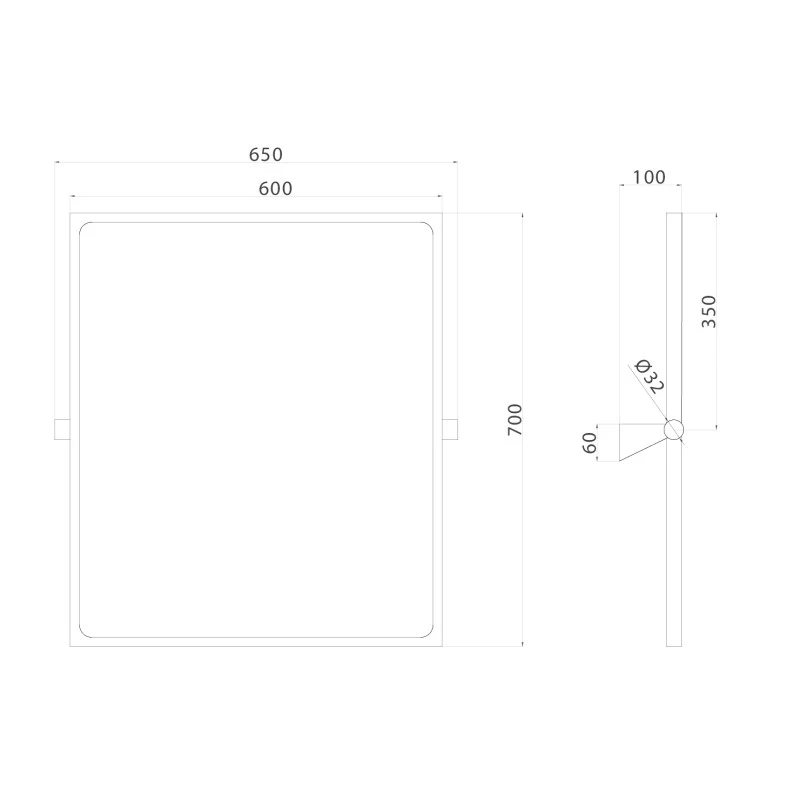 Specchio reclinabile da 60x70 bianco in vendita online