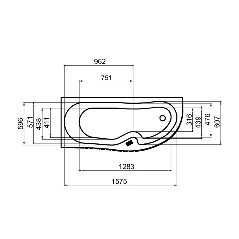 Guscio vasca 170 x 70 sx rettangolare genny solo online