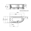 Guscio vasca 170 x 70 sx rettangolare genny solo online
